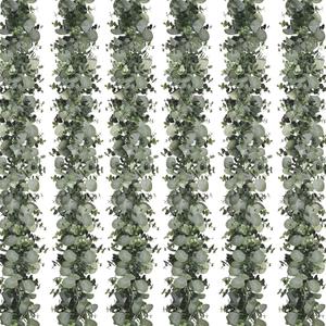 Dolicer 6 Packs 6FT Artificial Eucalyptus Garland, Faux Greenery Garland Hanging Fake Silver Dollar Eucalyptus Leaves Vines for Wedding Backdrop Arch Table Wall Party Home Decor