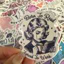 150 PCS Romance Book Stickers for Kindle, Bookish Sticker Pack for Laptop, Ebook Readers Cute Booktok Vinyl Decals Water Bottle Girls Holographic Waterproof Smut Romance (Red150)