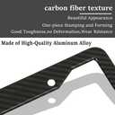 2Pack Carbon Fiber License Plate Frames for Dodgers, Black Aluminum Front & Rear Car Tag Holder Cover, Heavy Duty License Plate Bracket Car Accessories