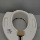 Medline Elevated Toilet Seat Riser W/Microban Antimicrobial Protection for Seniors, Adults & Handicapped  350 Lbs. Capacity, White