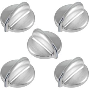 WB03X43926 Stove Knobs Cooktop Replacement Parts for GE Gas Range Knobs Profile 183D8269 KIP 5E87 Knobs Oven Knobs JGBP87SEM1SS Burner Control Knobs PGB918SEM1SS Stove Top Knobs 5 Pcs