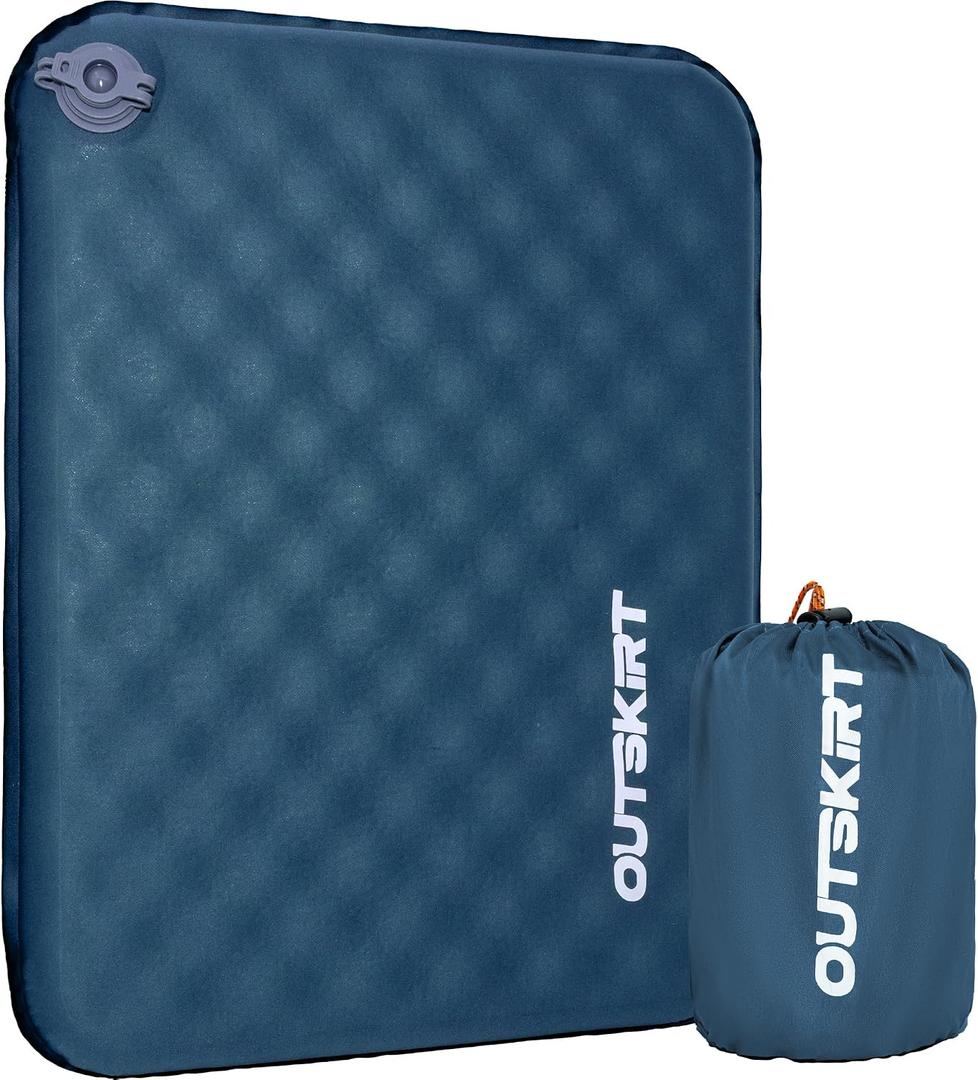 OUTSKIRT Inflatable Seat Cushion Self-Inflating Portable Stadium Airplane Travel Foam Cushion Pad for Sports Events Camping