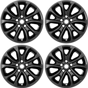 TangMiGe 4-Pack 17inch Wheel Skins Compatible with Chevrolet Equinox 2018 2019 2020 2021, 18-21 Chevy Equinox Wheel Rim Covers, Hubcaps Replacement, Bright Black Color