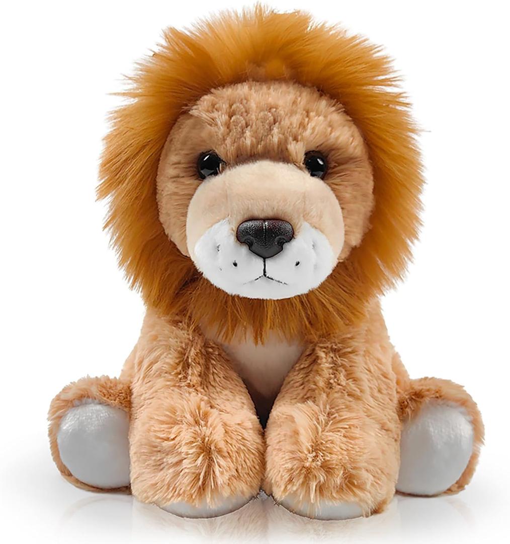 Lion Stuffed Animal Toys, 8.5 Inch Soft and Cuddly Lion Plush Animals Toy, Cute and Realistic Animals Gifts for Boys and Girls Toy for Toddlers 1-3