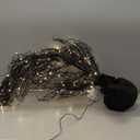 Nearly Natural 3ft. Pre-Lit Halloween Black Twig Artificial Fall Tree in Burlap Planter with 52 Warm White LED Lights