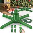 2025 Upgrade Rotating Christmas Tree Stand, UL Certified Adjustable Tree Stands with Remote Control for Up to 7.5ft 90lb Artificial Tree, Durable 3 Light Outputs with Up to 625 Watts of Power