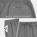 Men's Sweatpants Athletic Pants Joggers with Zipper Pockets Lightweight Quick Dry Workout Track Pants for Gym Running (Gray, L)