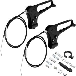 2 Pack Brake Handle Assembly Replacement for Rollator Walker Hand Brake Rollator Assembly with 41" Cable for Transport Wheelchair Mobility Knee Walkers 4-Wheel Rolling Walker Drive