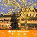 262FT 800 LED Outdoor String Lights, Extra Long Christmas Lights Indoor Waterproof, 8 Modes Plug in Fairy Twinkle Lights for Outside Bedroom Wedding Party Garden Holiday Decorations, Warm White