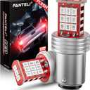 1157 LED Bulb Flashing Brake Lights, 300% Brighter 2057 2357 7528 BAY15D Plug and Play Strobe Blinking LED Stop Tail Lights, Brilliant Red