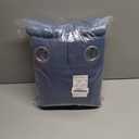 NICETOWN 100% Blackout Curtains 84 inches Long, Pair of Energy Smart & Noise Blocking Out Drapes for Baby Room Window, Thermal Insulated Guest Room Lined Window Dressing (Stone Blue, 52 inches Wide)