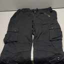 Women's Cotton Casual Military Army Cargo Combat Work Pants with 8 Pocket (Black)