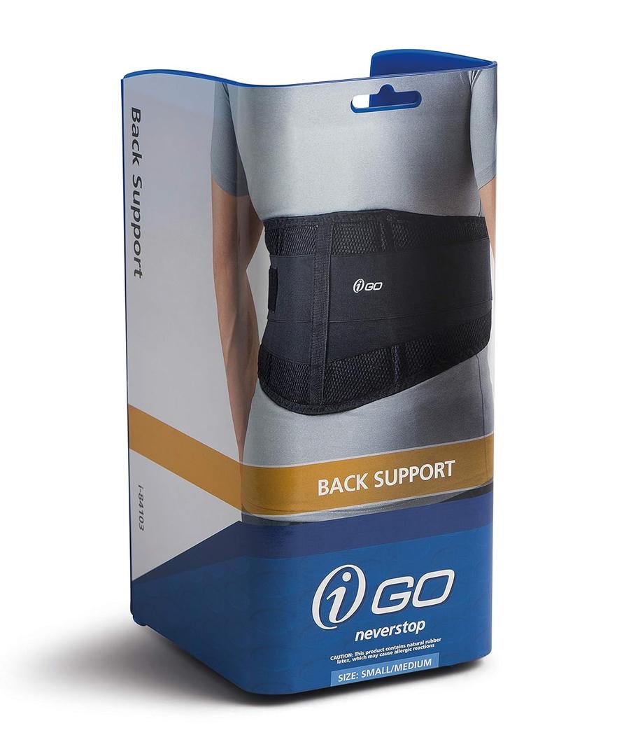 iGO Back Support, Black, Large/X-Large