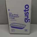 GUSTO [28 oz - 50 Count 1-Compartment Meal Prep Containers with Lids  Reusable, Microwaveable, Dishwasher & Freezer Safe, BPA-Free Food Storage Boxes for Portion Control (Formerly Comfy Package)