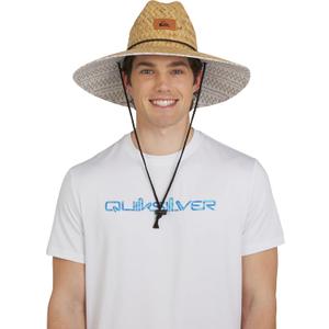 Quiksilver Men's Wide Brim Outdoor Lifeguard Straw Sun Hat (Large-X-Large, Twill)