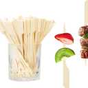 100PCS Cocktail Picks, Fancy Toothpicks for Appetizers, Decorative Skewers for Appetizers Drinks Party Fruit, 3.5 Inch Long Wooden Bamboo Paddle Food Sticks Charcuterie Boards Accessories