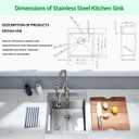 Kitchen Sink, 17 x 19 Inch Drop-in Bar Sink Stainless Steel Topmount Kitchen Sink Single Bowl Workstation Sink with Cutting Board