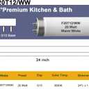 (6Pack) F20T12/WW T12 20W 2ft Fluorescent Tube Light Bulb,F20T12/DSW/RP Soft Warm White,24 inch, Premium Kitchen and Bath,1150 Lumen, 20 watt,3000K
