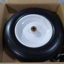 14.5" 3.50-8" Flat Free Wheelbarrow Tire and Wheel for Trolley Dolly, Fits 4.80/4.00-8" , 4.00-6" , 3.00/3.25-8" , 5/8" Axle Bore Hole, 3-6" Centered Hub