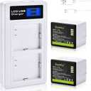 2- Pack Batteries and Charger for arlo Pro,Pro 2 Camera,2440mAh Rechargeable Battery