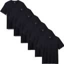 Amazon Essentials Men's Regular-Fit Short-Sleeve T-Shirt, Pack of 6 (Black, XL)