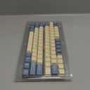 PBT Keycaps Set, Doubleshot 137 Key Caps,Cherry Profile Custom Keycap for 61/64/68/84/87/100/104/108 Mechanical Keyboard, Compatiability for 60 65 75 100 Percent Keyboads (White Blue Red)