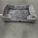 EHEYCIGA Orthopedic Dog Bed for Medium Dogs, Waterproof Memory Foam Medium Pet Beds with Sides, Non-Slip Bottom and Egg-Crate Foam Dog Couch Bed with Washable Removable Cover, Grey, 29x21