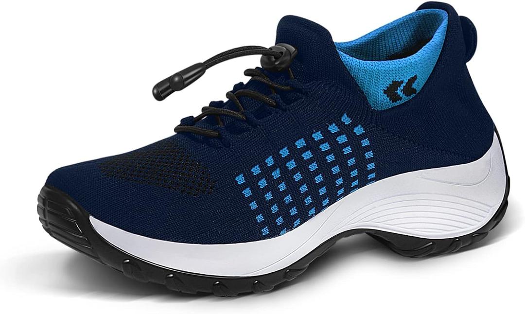 STUNAHOME Orthopedic Sneakers Breathable Women Walking Shoes Slip on Trainers Women's Comfortable Casual Ladies Athletic Thick Bottom Blue 10 STUNAHOME Orthopedic Sneakers Breathable Women Walking Shoes Slip on Trainers Women's Comfortable Casual Ladies Athletic Thick Bottom Blue 10