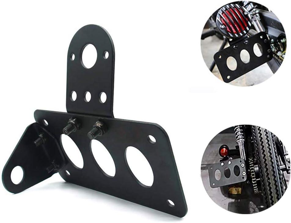 Side Mount License Plate Bracket, Horizontal Vertical Side Mount License Plate Bracket, Motorcycle Side License Tail Light Relocator(Without Lights)