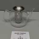 HIWARE 1000ml Glass Teapot with Removable Infuser, Stovetop Safe Tea Kettle, Blooming and Loose Leaf Tea Maker Set