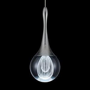 LED Pendant Light Kitchen Island Raindrop Crystal Pendant Lights Dimmable Chrome Modern Hanging Light for Bedroom Bathroom Living Room 6000K Cool White, 1 Pack