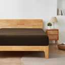 King Size Fitted Sheet Only - 12" to 16" Deep Pockets - Ultra Soft & Breathable Bed Sheet - Hotel Quality Mattress Sheets (80" X 78", Dark Brown)