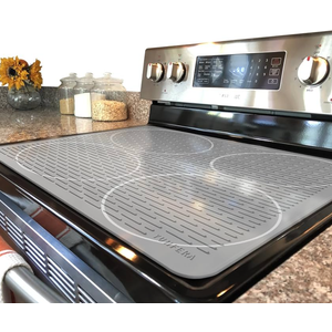 YUHFERA Stove Top Cover for Electric Stove  Silicone Stove Mat for Glass Top, Glass Cooktop Protector, XL Dish Drying Mats For Kitchen,Oven Covers for Electric Stove (Hyaline,30 x 21)