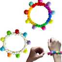 2 Pack Skin Picking Fidget Stretchy Loom Silicone Bead Anxiety Relief for Trichotillomania Nail Biters Hair Pulling