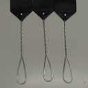 3 Pack Sturdy Leather Fly Swatter - Heavy Duty Flyswatter with Durable Metal Handle, 17.5 Rustic Bug Swatter for Flies, Bees, and More