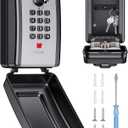 Wall-Mounted Key Lock Box, 12 Digit Combination Lock Box for Keys with Code, Large Capacity & Weatherproof Outdoor Lockbox, Key Safe Storage Lock Box for Home, Office, Garage