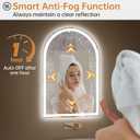 24"x36" Arched LED Lighted Bathroom Mirror with Lights