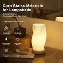 Dawnwake Table Lamp Bedside Lamps for Bedroom, Small Night Stands Desk Lamp, Mood Warm Cozy Lighting, Vintage Boho Cool Mid Century Modern Lamp, Aesthetic Accents Home Room Decor (Warm-A, Medium)