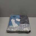 Indoor Runner Rug, Washable Runner Rug with Rubber Backing, Modern Geometric Patchwork Aesthetic Carpet for Bedroom, Living Room, Hallway, Entryway, Washable Rug Rockwood Collection, 2x6 Ft Blue