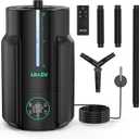 6L/1.59Gal Humidifier for Plants, Reptile Fogger Mister with Precise Temp & Humidity Probe/Expandable Hose, Smart Humidifier for Grow Tent, Mushroom, Houseplants, Reptile Tank 24H Timer (Black)