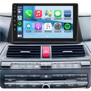 4G+64G Android15 OS Car Radio for Honda Accord 8th 2008 2009 2010 2011 2012 2013 Upgrade 10.1 Inch IPS HD Touch Screen Wireless CarPlay Android Auto, GPS FM/SWC/5GWIFI Bluetooth Backup Camera