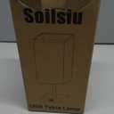 Soilsiu Bedside Table Lamp for Bedroom - Touch Small Lamp with USB C+A Charging Ports & AC Outlets, 3 Way Dimmable Nightstand Light for Living Room (LED Bulb Included, Grey)