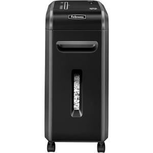 Fellowes 4609001 Powershred 99Ms 14-Sheet Micro-Cut Heavy Duty Paper Shredder with Auto Reverse, Black/Dark Silver, 25.2" x 11.4" x 17.3"