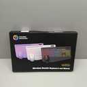 Wireless Keyboard and Mouse Combo - 9 Backlit Effects, RGB, Ergo Wrist Rest, Phone Holder, 2.4G Full Size, Rechargeable, Sleep Mode, KM22 MAX Quiet Set for Computer, PC, Laptop, Mac, Windows- SABLUTE (Classic Black)