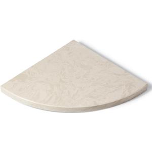 Koville 10'' Natural Marble Shower Corner Shelf for Bathroom, Wall Mounted Stone Corner Shower Caddy 1 Layer, No Drilling, Modern, Polished, Durable, Conical, Bathroom Storage - 1 Item