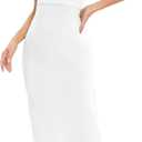 JLCNCUE Women's Tube Strapless Maxi Dress Side Slit Bodycon Dresses Sleeveless Off Shoulder Backless Cocktail Dress 295 (White, S)