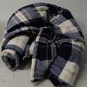 Sunbeam Oversized Microplush & Sherpa Heated Throw - Concord Blue Plaid, 60 x 70 in 
