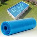 Blue Wave 12x20-ft Rectangle Solar Pool Cover 12-Mil Blue Solar Cover for Above Ground Pool & Inground Pool, Thermal Bubble Blanket for Heat Retention & Reduced Evaporation
