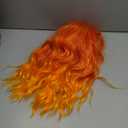 Guree Hair Orange Wigs for Women Flame Fire Color Side Part Curly Bob Wig Heat Resistant Synthetic Halloween Costume Cosplay Party Wigs (Ombre Orange)