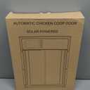 Automatic Chicken Coop Door Solar Powered, LCD Display Automatic Chicken Door with Timer & Light Sensor, Aluminum Alloy Chicken Door with Remote Control & 4 Modes (Brown)